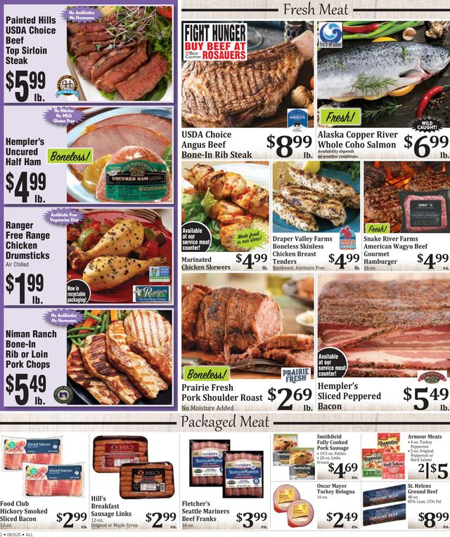 Rosauers Ad from 08/26/2020