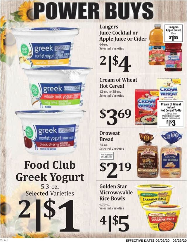 Rosauers Ad from 09/02/2020