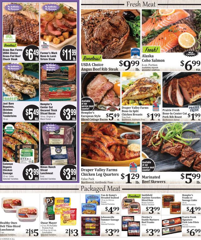 Rosauers Ad from 09/10/2020
