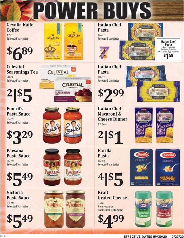 Rosauers Ad from 09/30/2020
