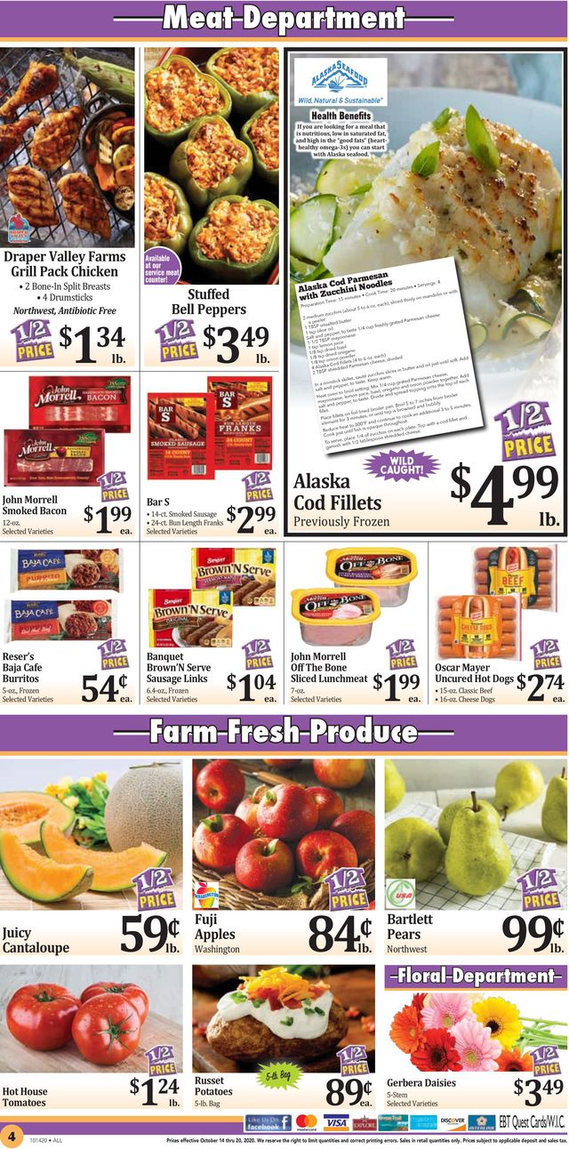 Rosauers Ad from 10/14/2020