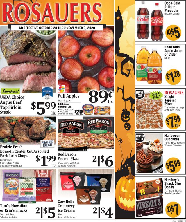 Rosauers Ad from 10/28/2020