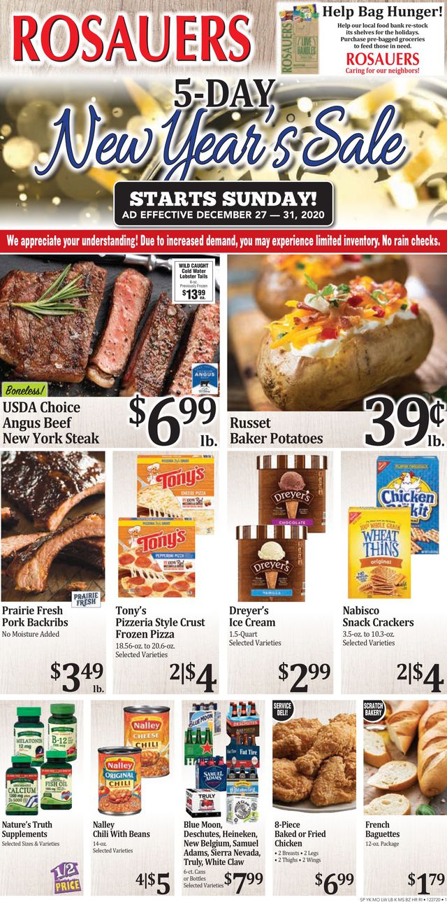 Rosauers Ad from 12/27/2020