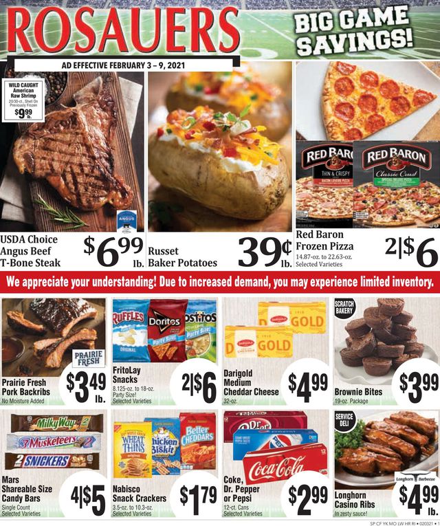 Rosauers Ad from 02/03/2021