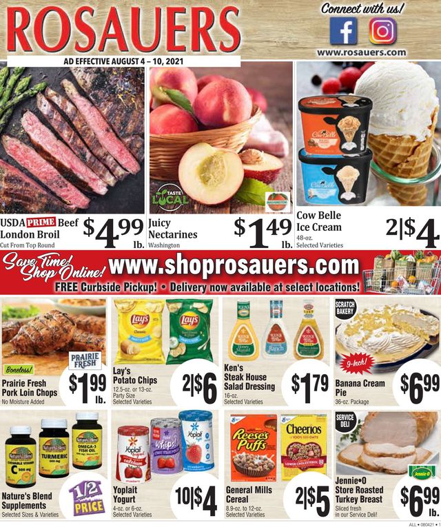 Rosauers Ad from 08/04/2021
