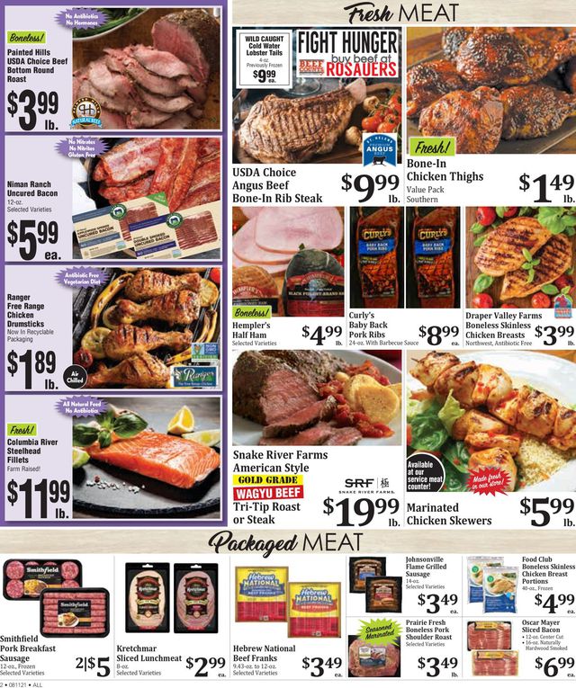 Rosauers Ad from 08/11/2021