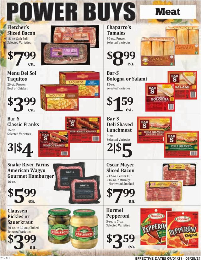 Rosauers Ad from 09/01/2021