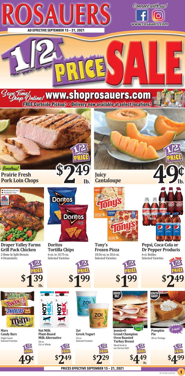 Rosauers Ad from 09/15/2021