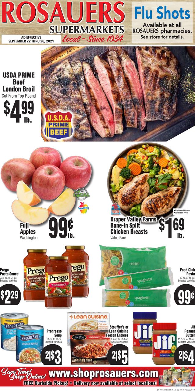 Rosauers Ad from 09/22/2021