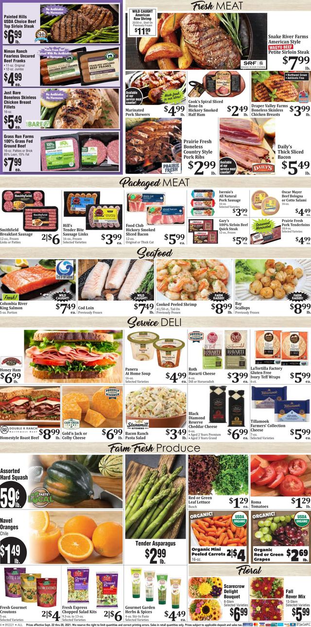 Rosauers Ad from 09/22/2021