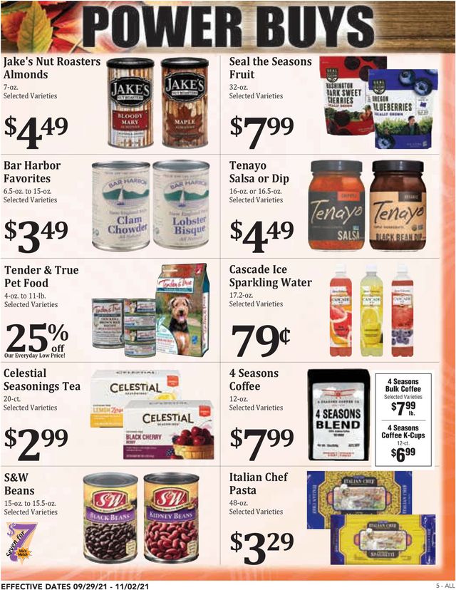 Rosauers Ad from 09/29/2021
