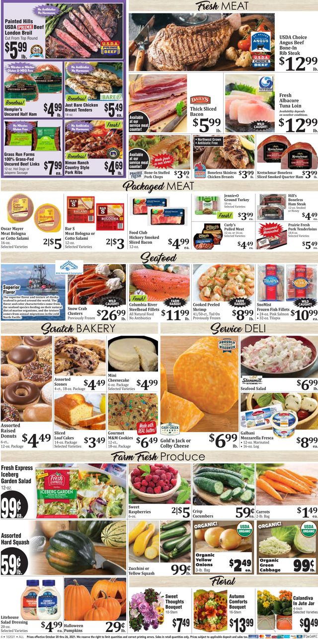 Rosauers Ad from 10/20/2021