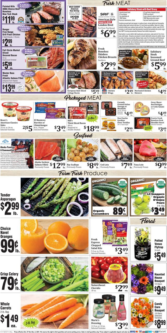 Rosauers Ad from 10/27/2021