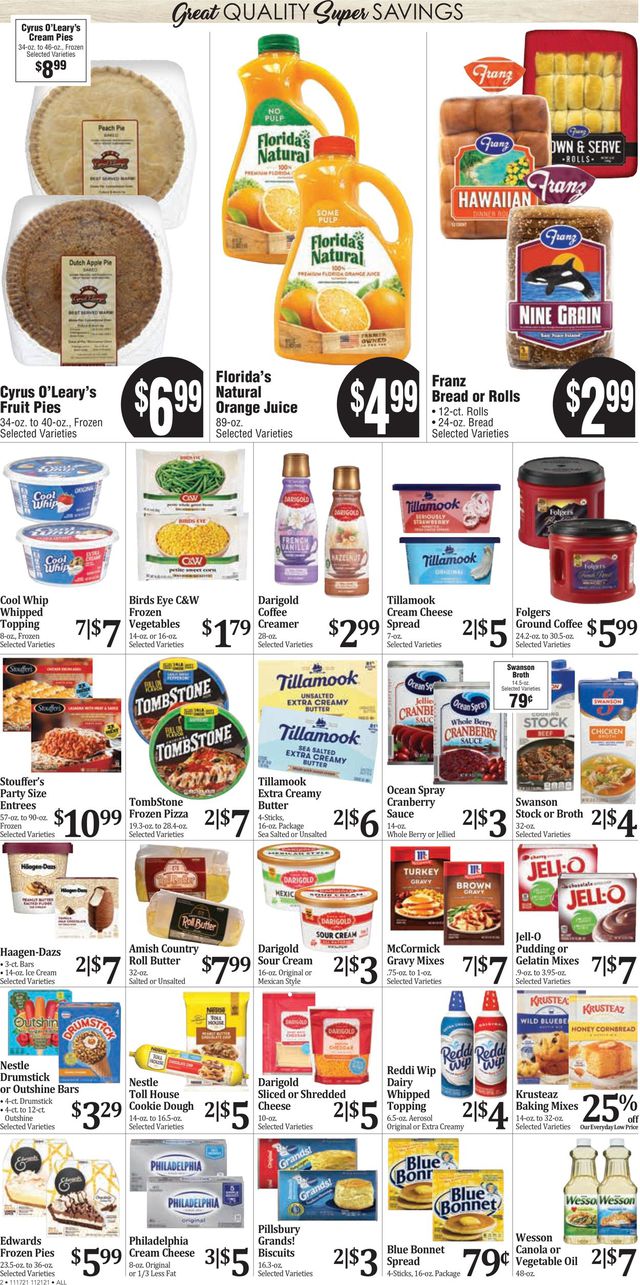 Rosauers Ad from 11/21/2021