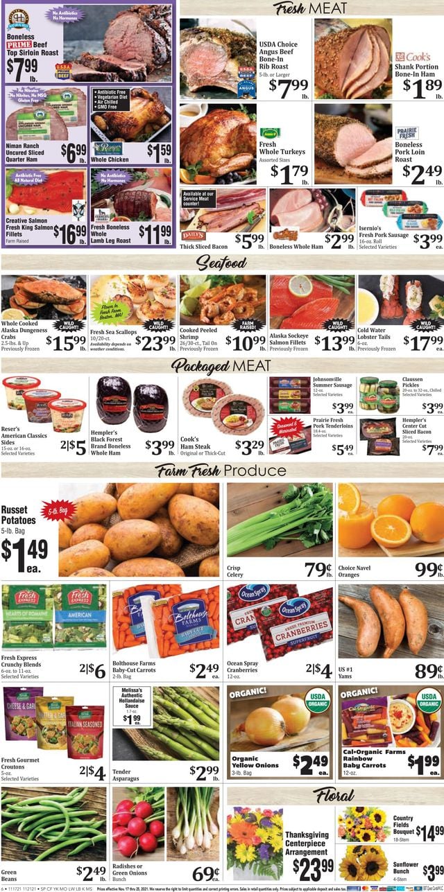 Rosauers Ad from 11/21/2021