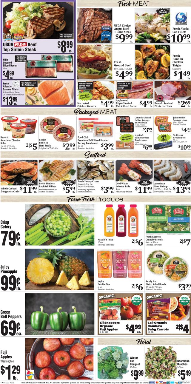 Rosauers Ad from 01/12/2022