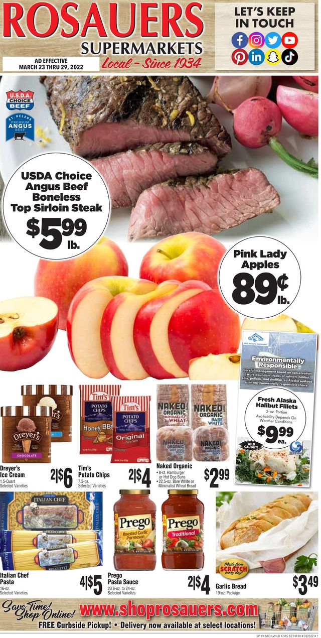 Rosauers Ad from 03/23/2022