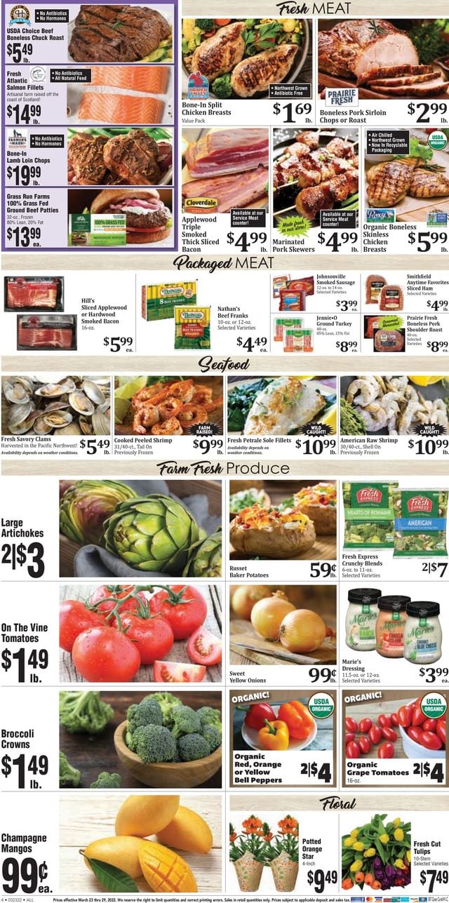 Rosauers Ad from 03/23/2022