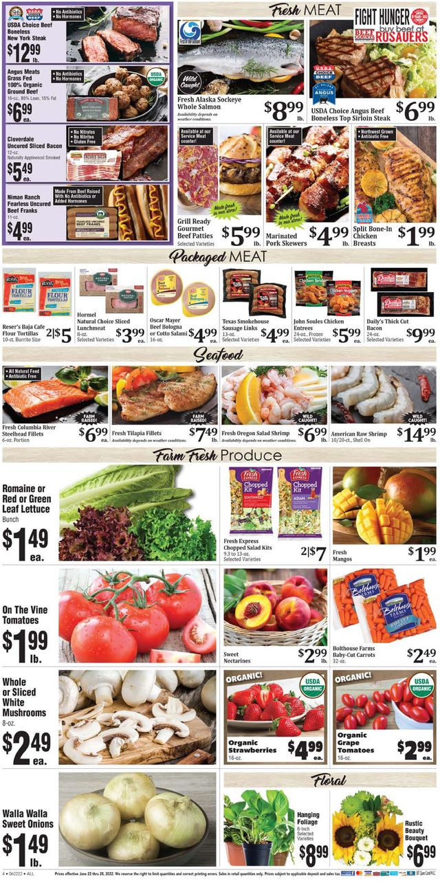 Rosauers Ad from 06/22/2022