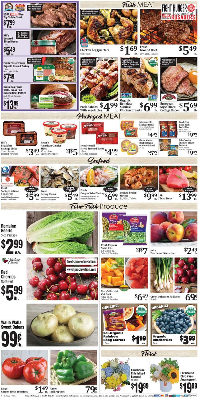 Rosauers Ad from 07/13/2022