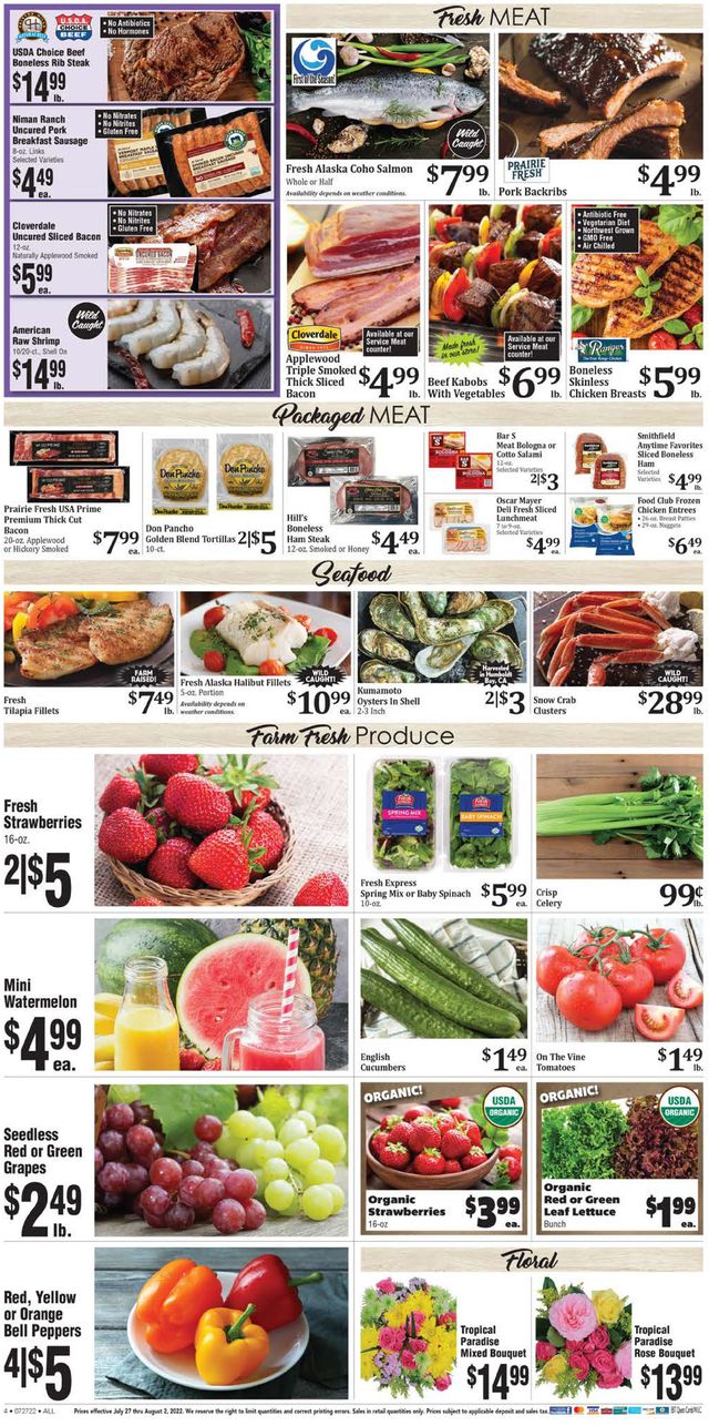 Rosauers Ad from 07/27/2022