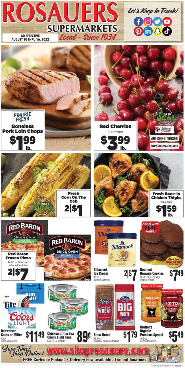 Rosauers Ad from 08/10/2022