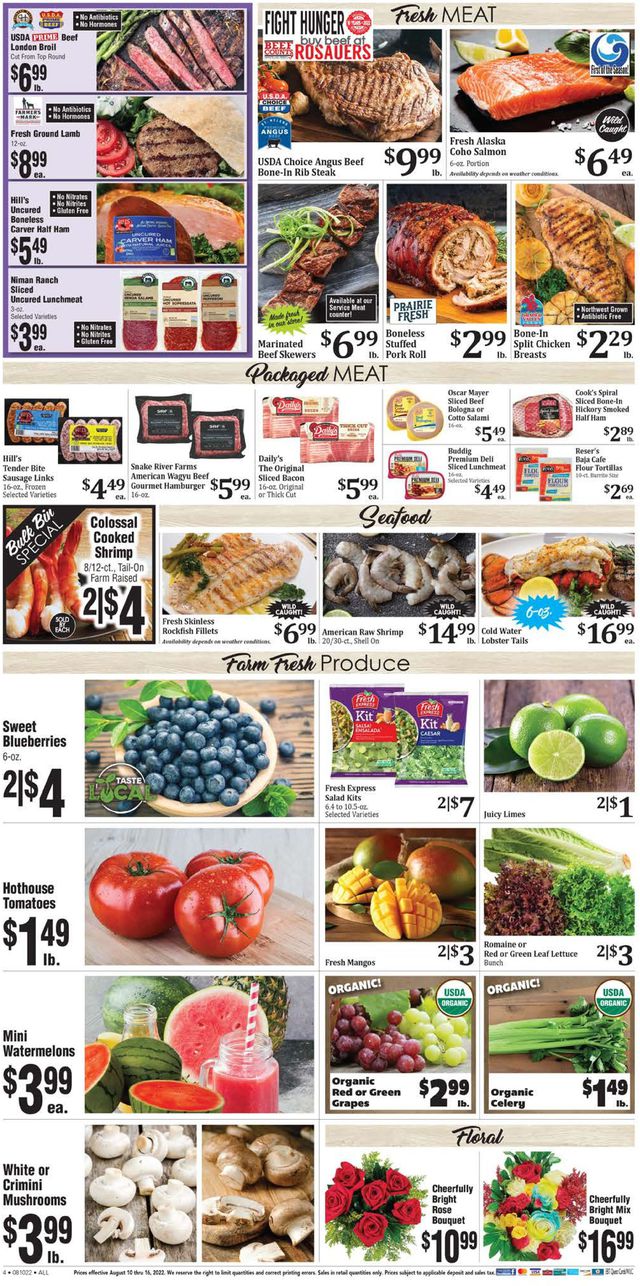 Rosauers Ad from 08/10/2022