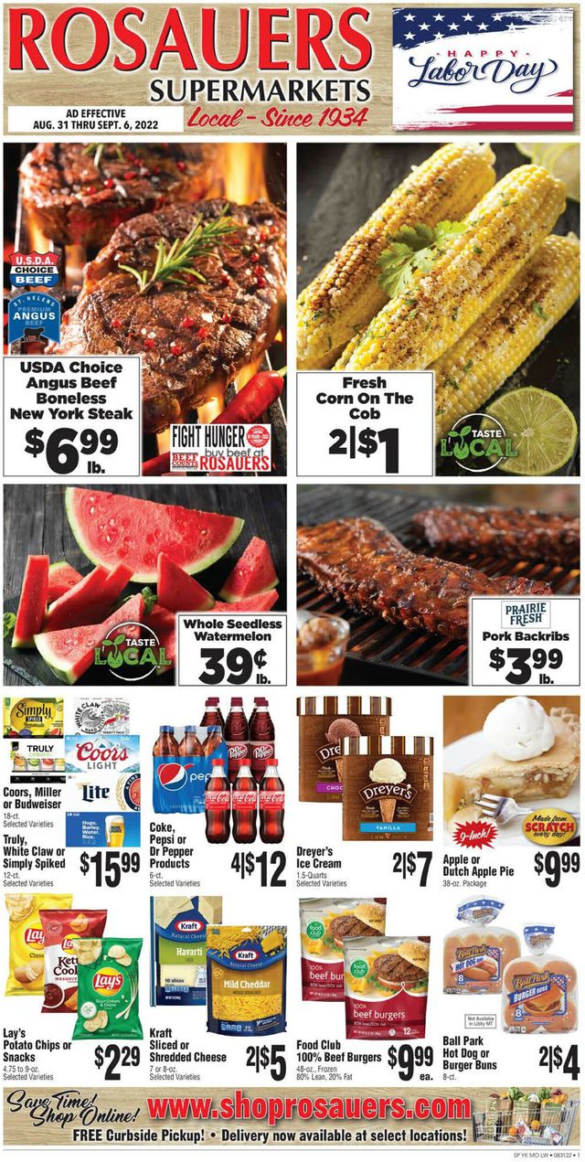 Rosauers Ad from 08/31/2022