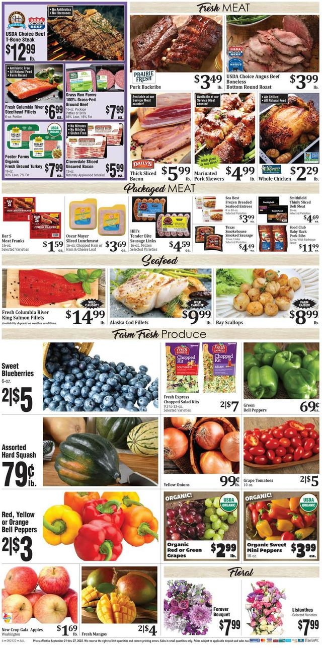 Rosauers Ad from 09/21/2022