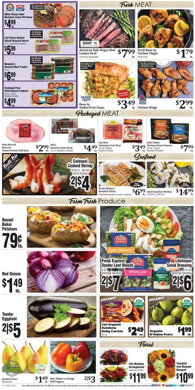Rosauers Ad from 11/09/2022