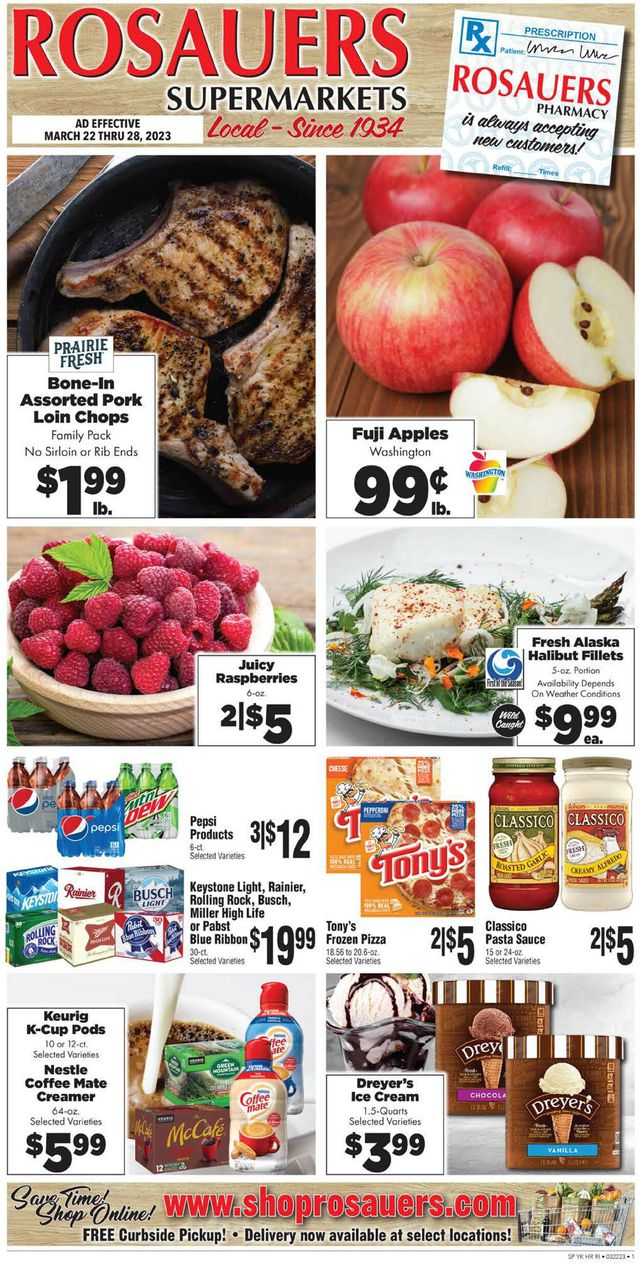 Rosauers Ad from 03/22/2023