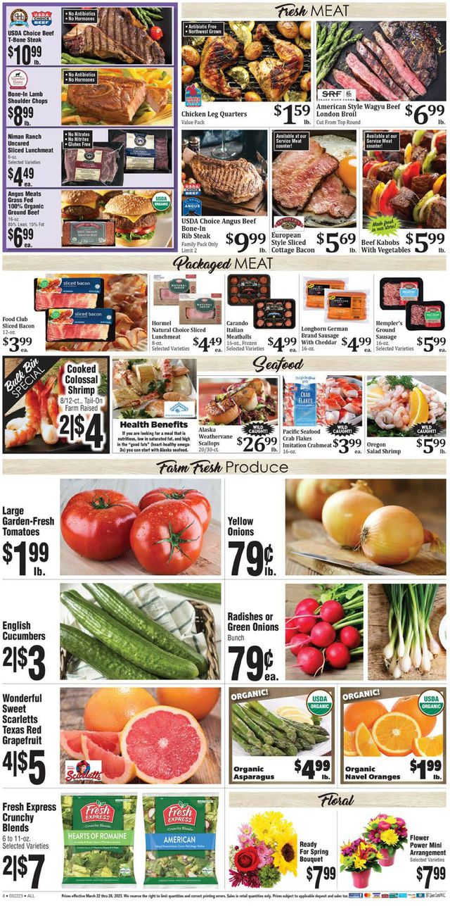 Rosauers Ad from 03/22/2023
