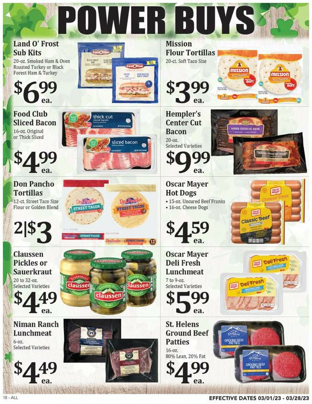 Rosauers Ad from 03/01/2023