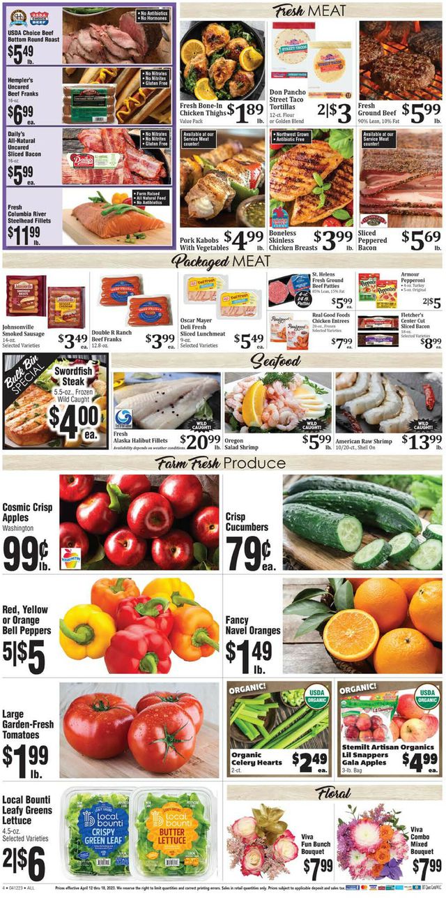 Rosauers Ad from 04/12/2023