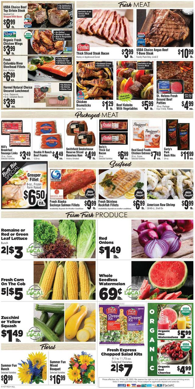 Rosauers Ad from 07/19/2023