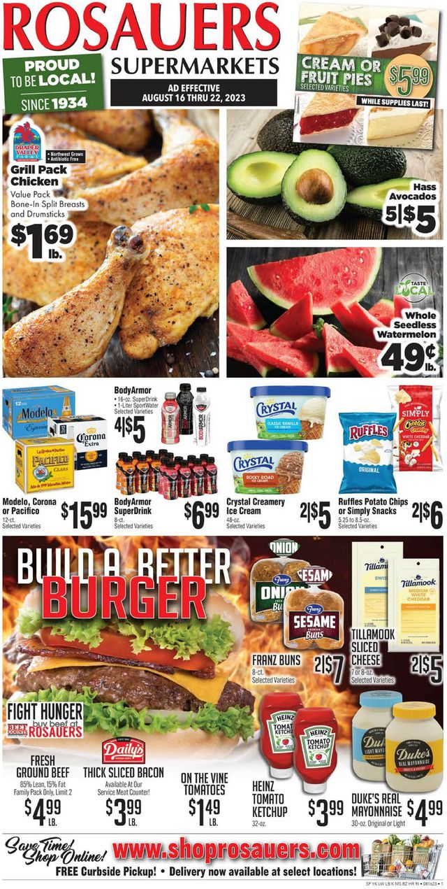 Rosauers Ad from 08/16/2023
