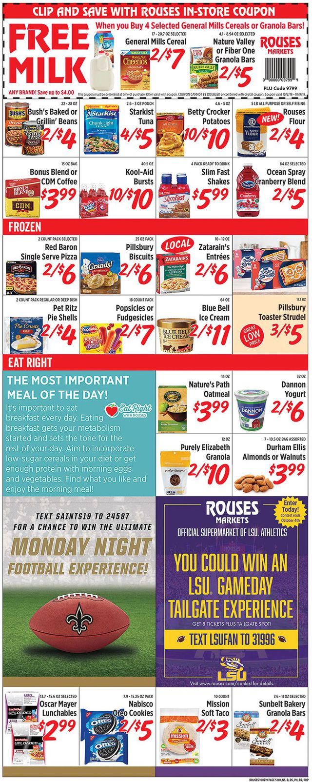 Rouses Ad from 10/02/2019