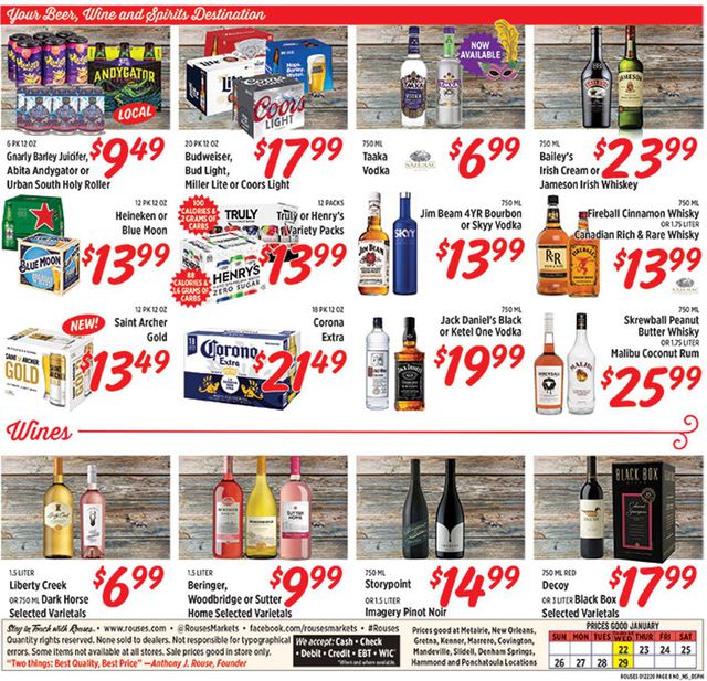 Rouses Ad from 01/22/2020