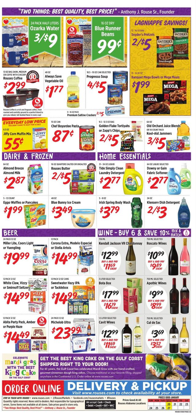 Rouses Ad from 01/20/2021
