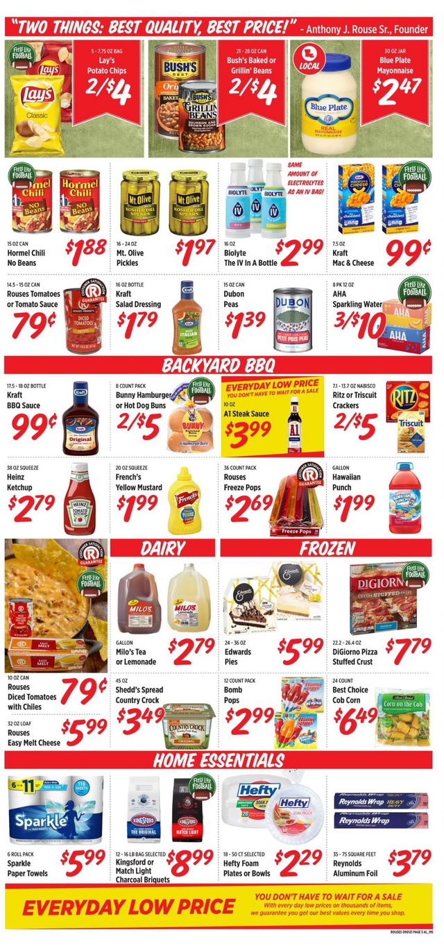 Rouses Ad from 09/01/2021