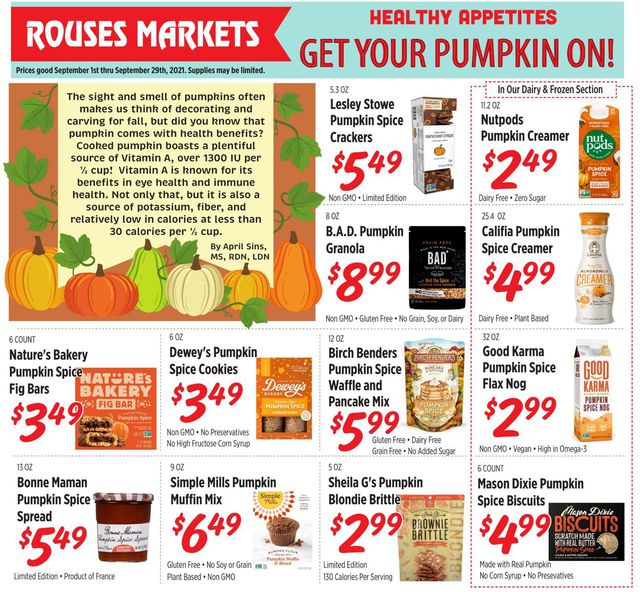 Rouses Ad from 09/01/2021