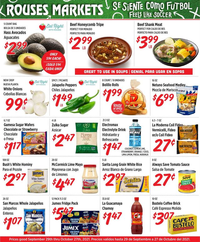Rouses Ad from 09/29/2021