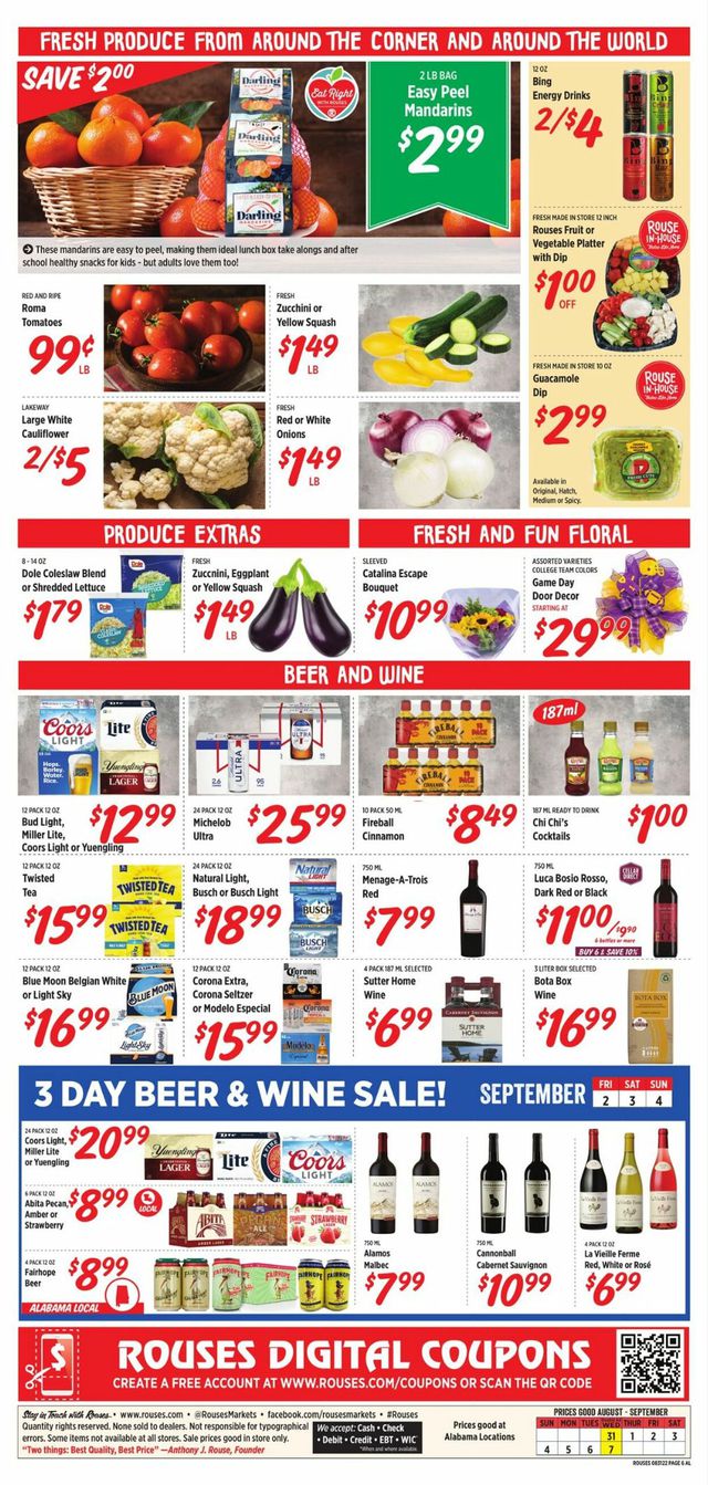 Rouses Ad from 08/31/2022