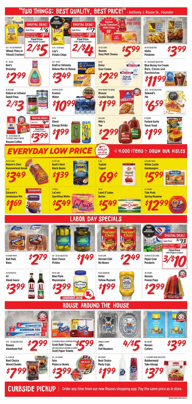 Rouses Ad from 08/31/2022