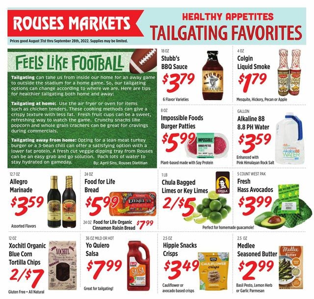 Rouses Ad from 09/01/2022