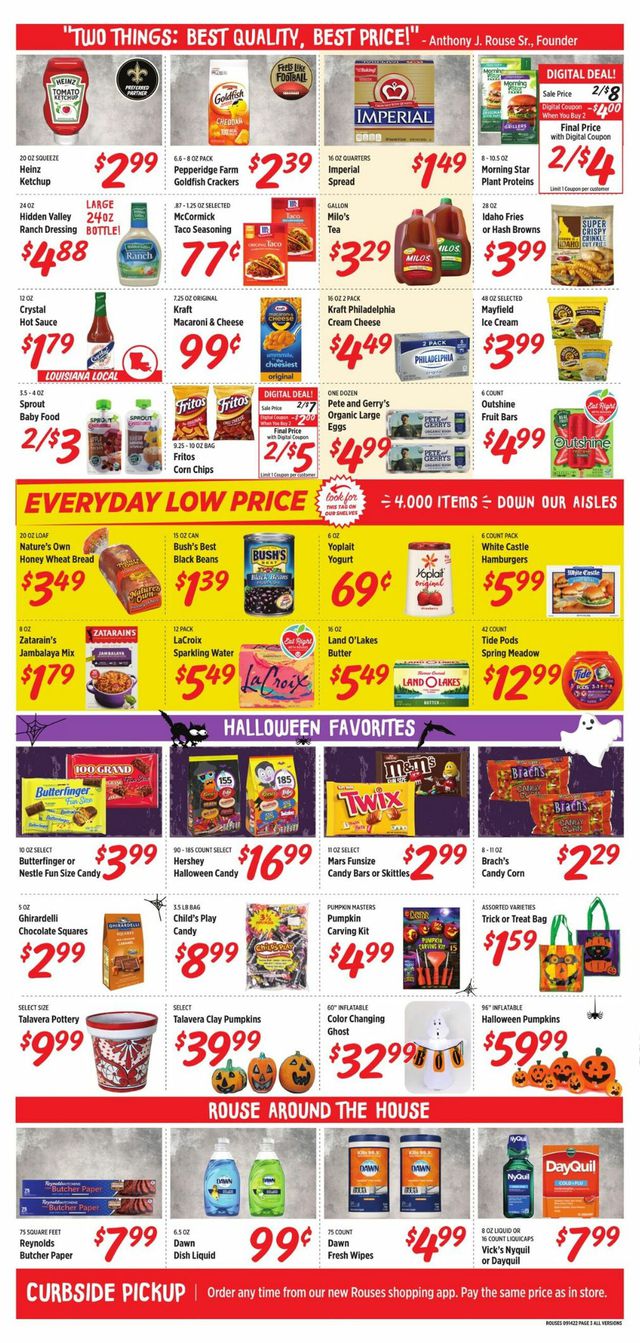 Rouses Ad from 09/14/2022