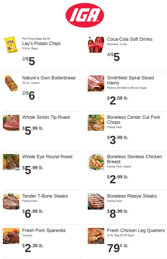 Rowe's IGA Supermarkets Ad from 12/22/2021