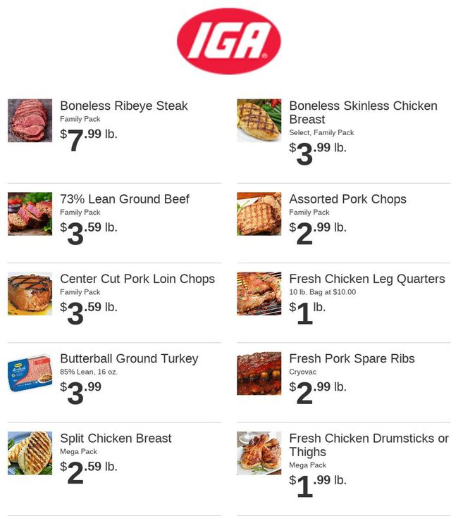 Rowe's IGA Supermarkets Ad from 08/24/2022