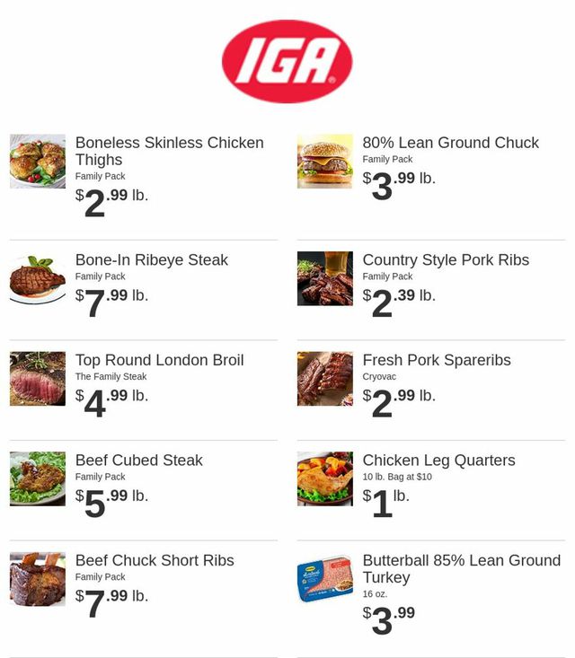 Rowe's IGA Supermarkets Ad from 09/07/2022