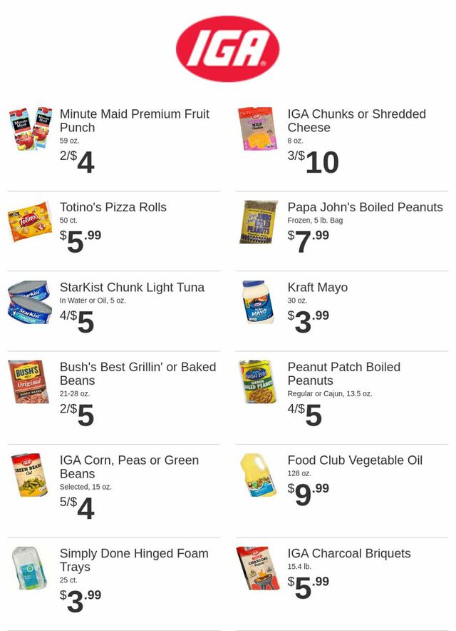 Rowe's IGA Supermarkets Ad from 03/29/2023